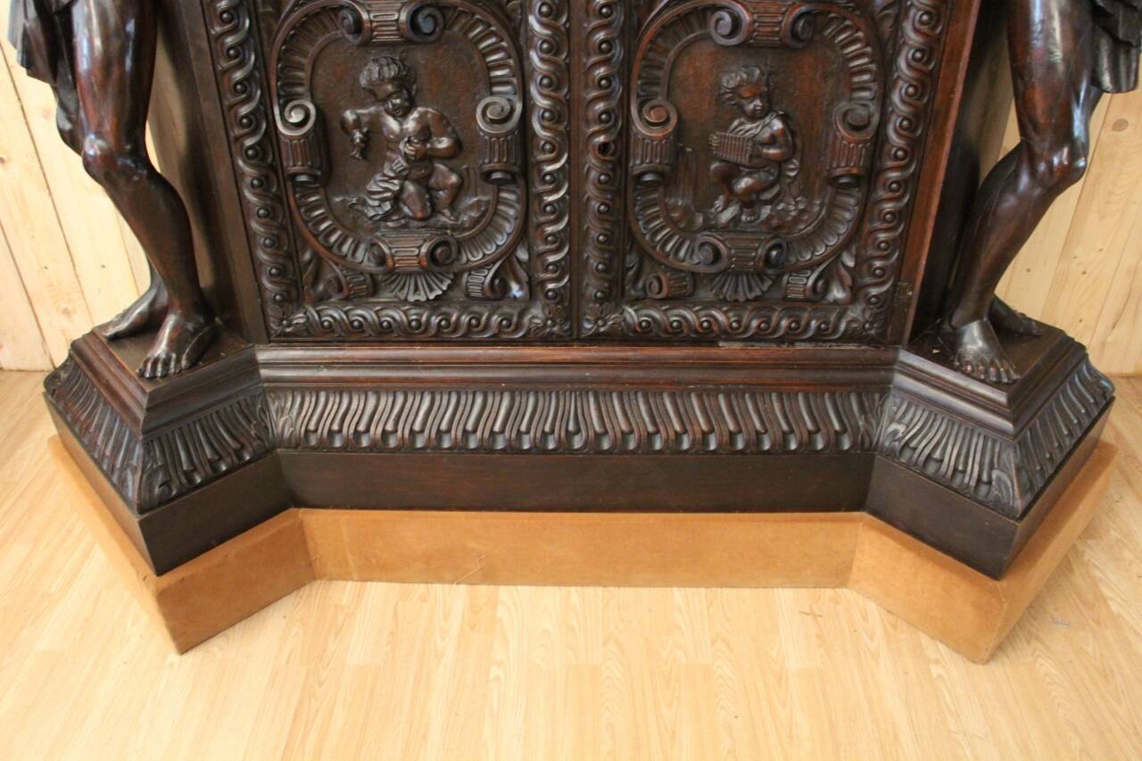 Renaissance-style castle buffet with 19th-century Atlanteans