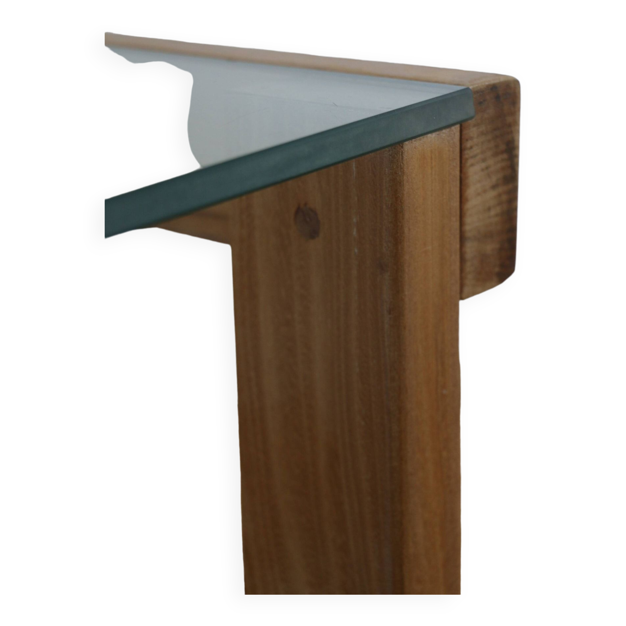 Oak and glass coffee table 1960