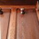 Entrance hall wardrobe in solid oak, pegged, circa 1940.