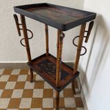 Guéridon asiatique bambou et laque ancien