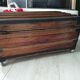 Old trunk with red velvet interior