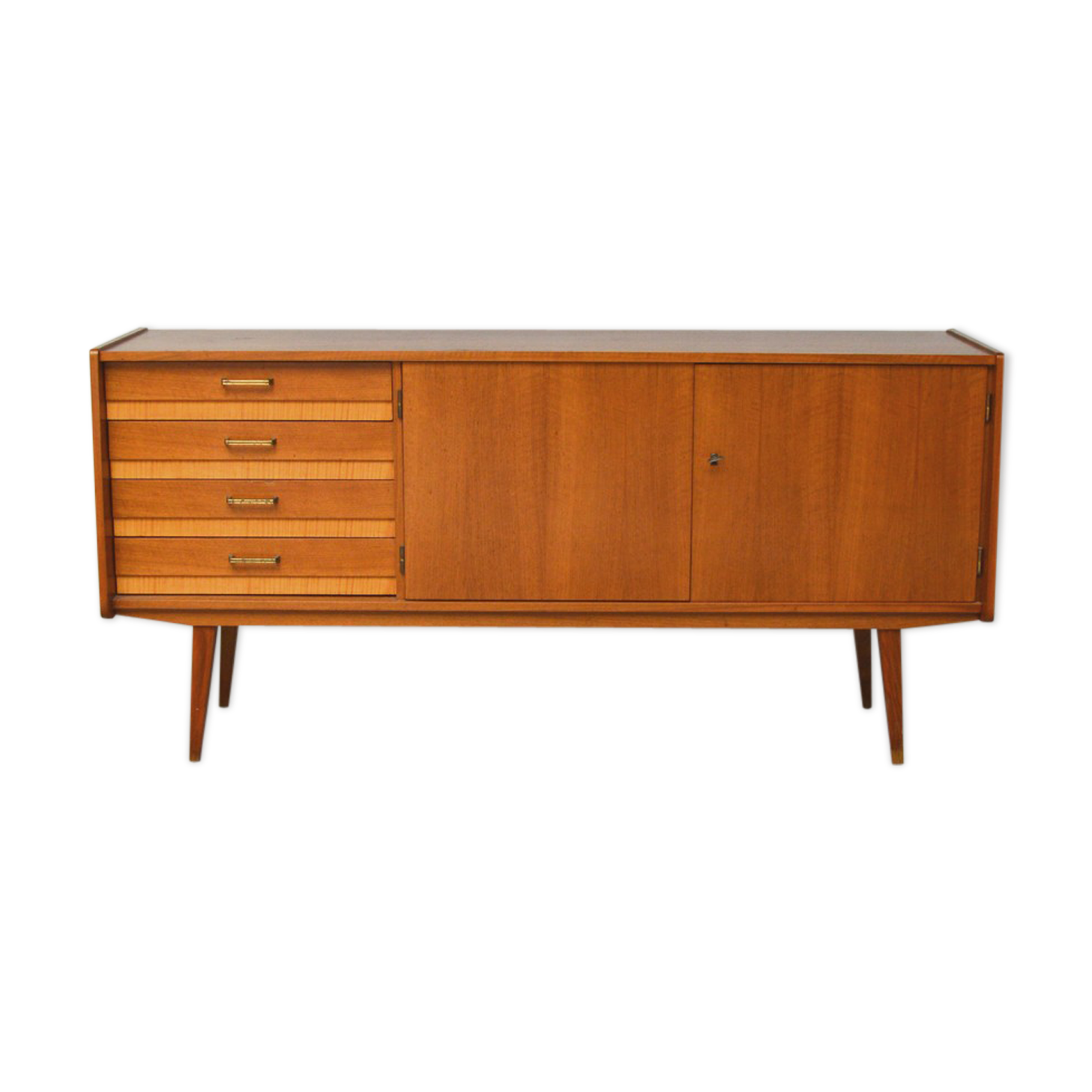 Scandinavian sideboard compass feet 1960s