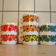 7 Arcopal lotus cups