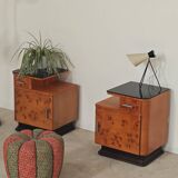 Jindrich Halabala dressing table and bedside tables for Up Zavody 1950