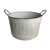 Zinc washtub metal basin