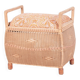 Czech Art Deco Stool in Wood and Hemp, 1940s
