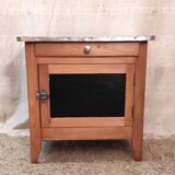 Parisian buffet in solid wood and enamelled sheet metal - mid 20th century.