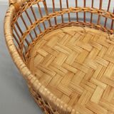 Rattan braided basket