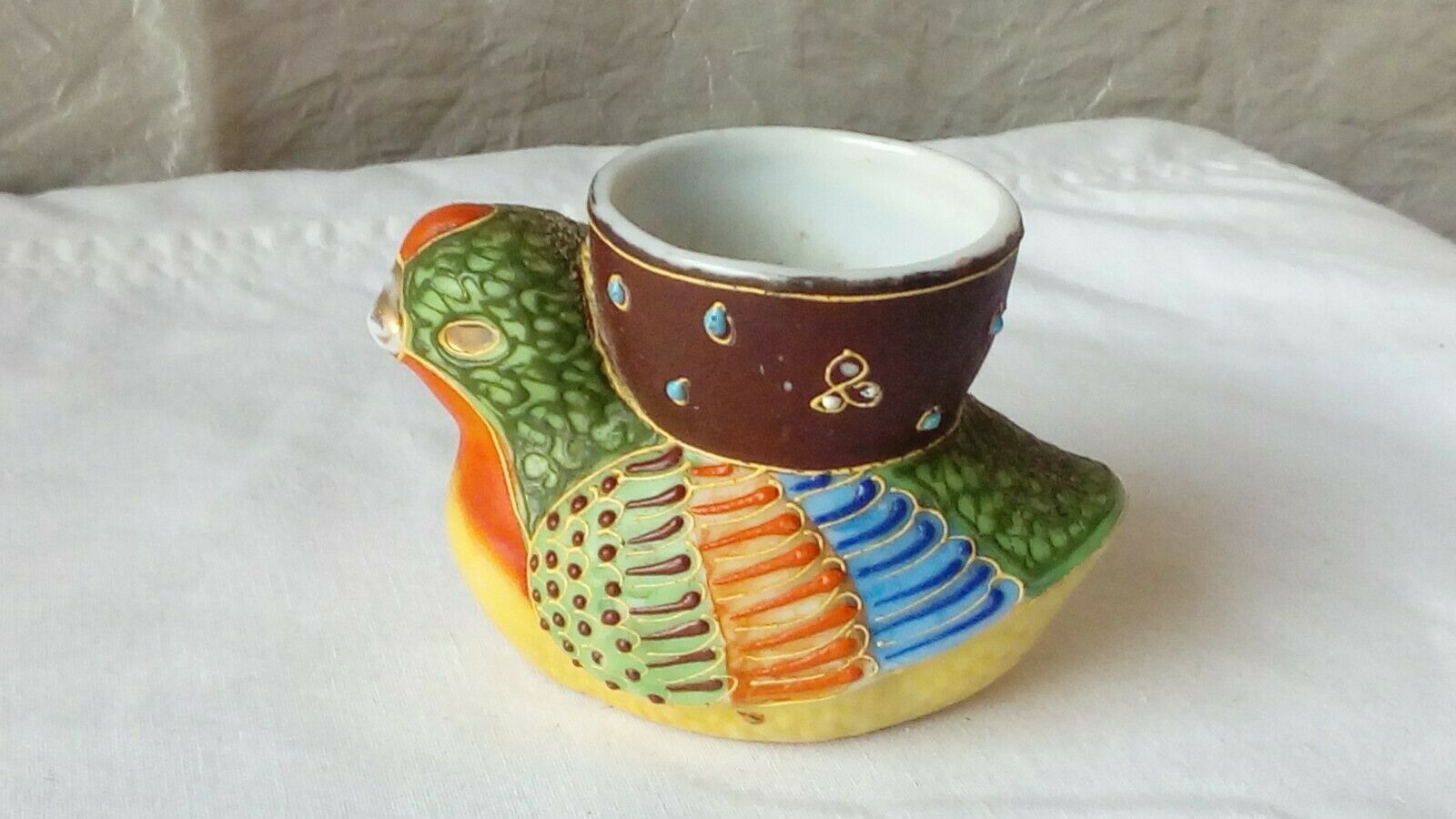 Porcelain coquetier satsuma japan