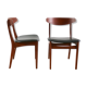 Pair of Scandinavian chairs in Silkeborg teak 1960