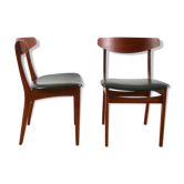 Pair of Scandinavian chairs in Silkeborg teak 1960