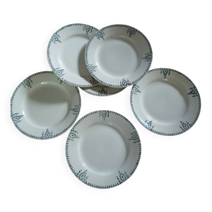 6 assiettes plates anciennes