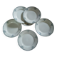 6 antique flat plates in ironstone