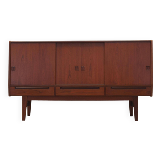 Teak highboard, Danish design, 1960s, production: Denmark