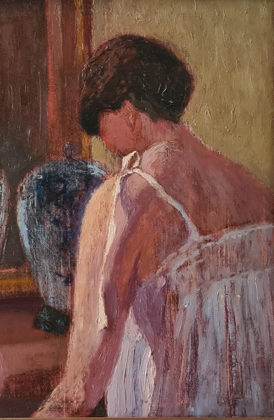 The Mirror - Oil on canvas by Jean Pesce