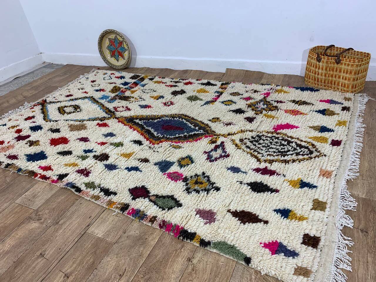 Handmade Moroccan Berber rug 245 x 154 cm
