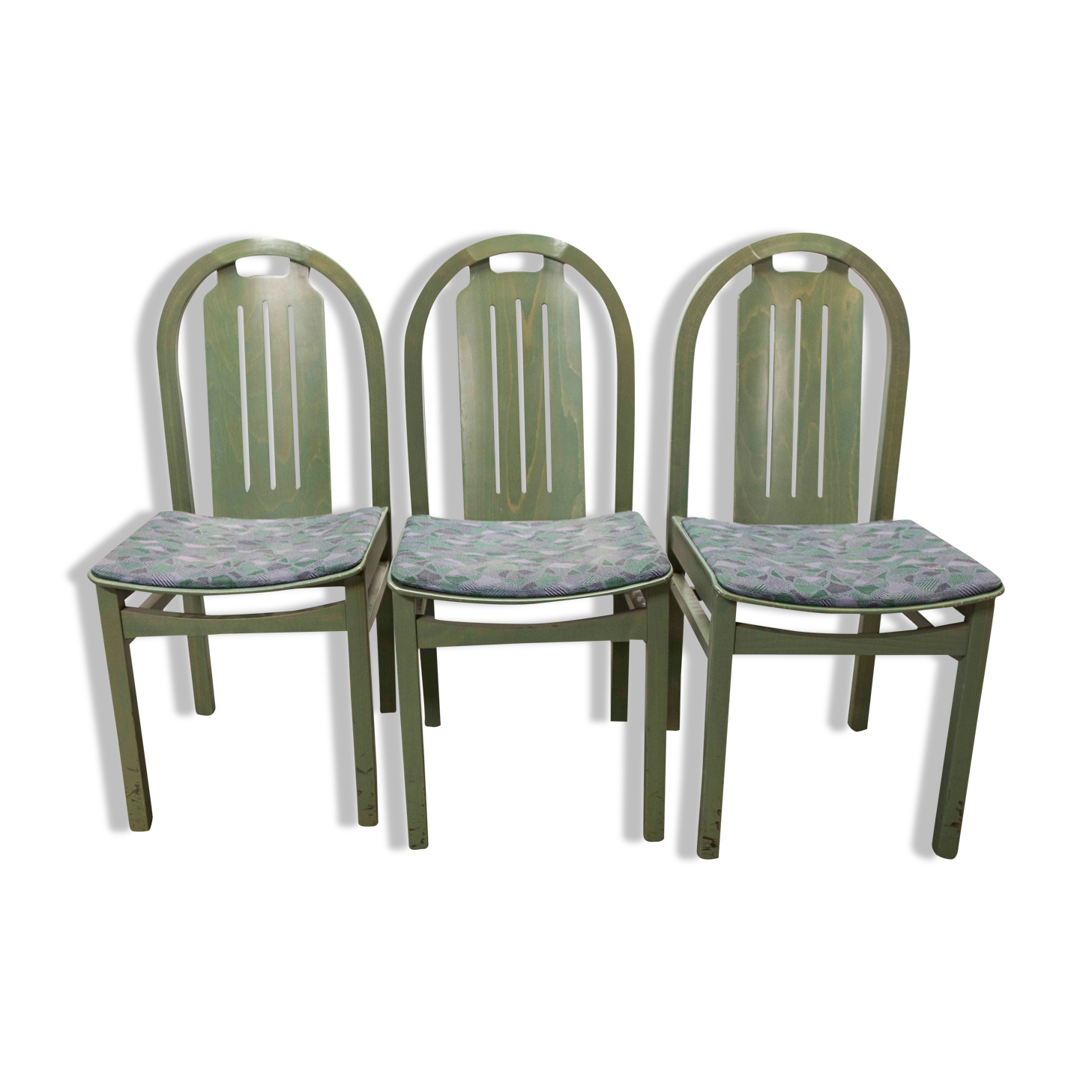 3 Baumann Argos chairs green 1990