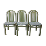 3 Baumann Argos chairs green 1990