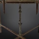 Copper and brass throne chair by Cor de Ree, Netherlands 1990