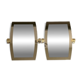 2 large bicolour mirrors Italy 1960 1970 Veca vintage bicolour