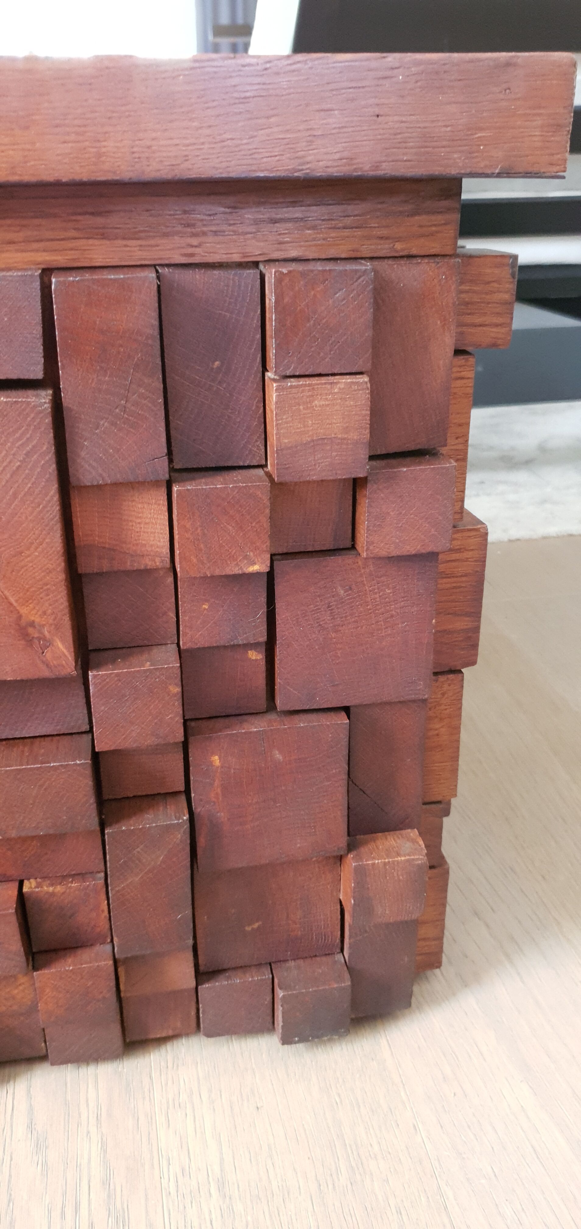 Solid oak bar chest paul evans style