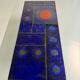 Table basse en céramique émaillée bleue design année 70