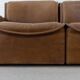 Canapé modulable De Sede DS-12 en cuir cognac, années 70