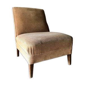 Fauteuil en bois et tissu - 1940