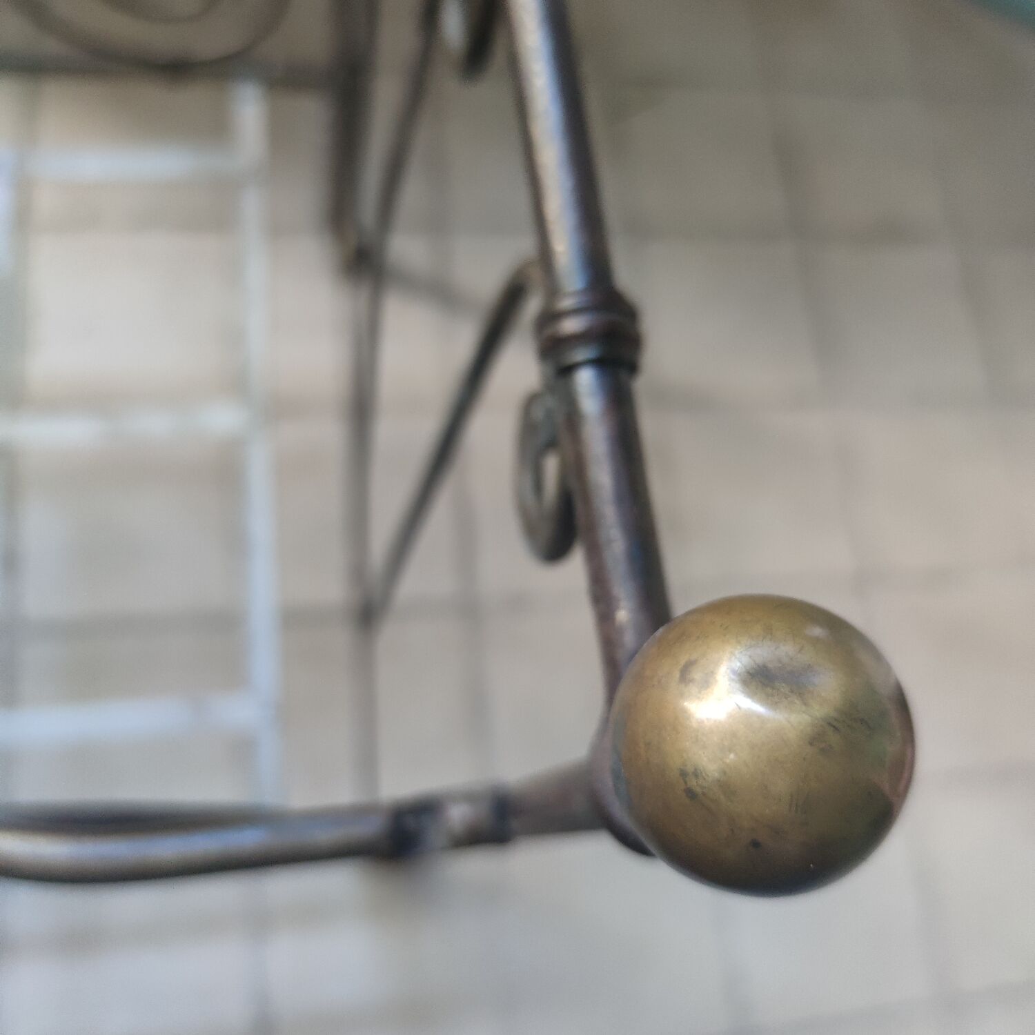 Bench baby cot vintage wrought iron