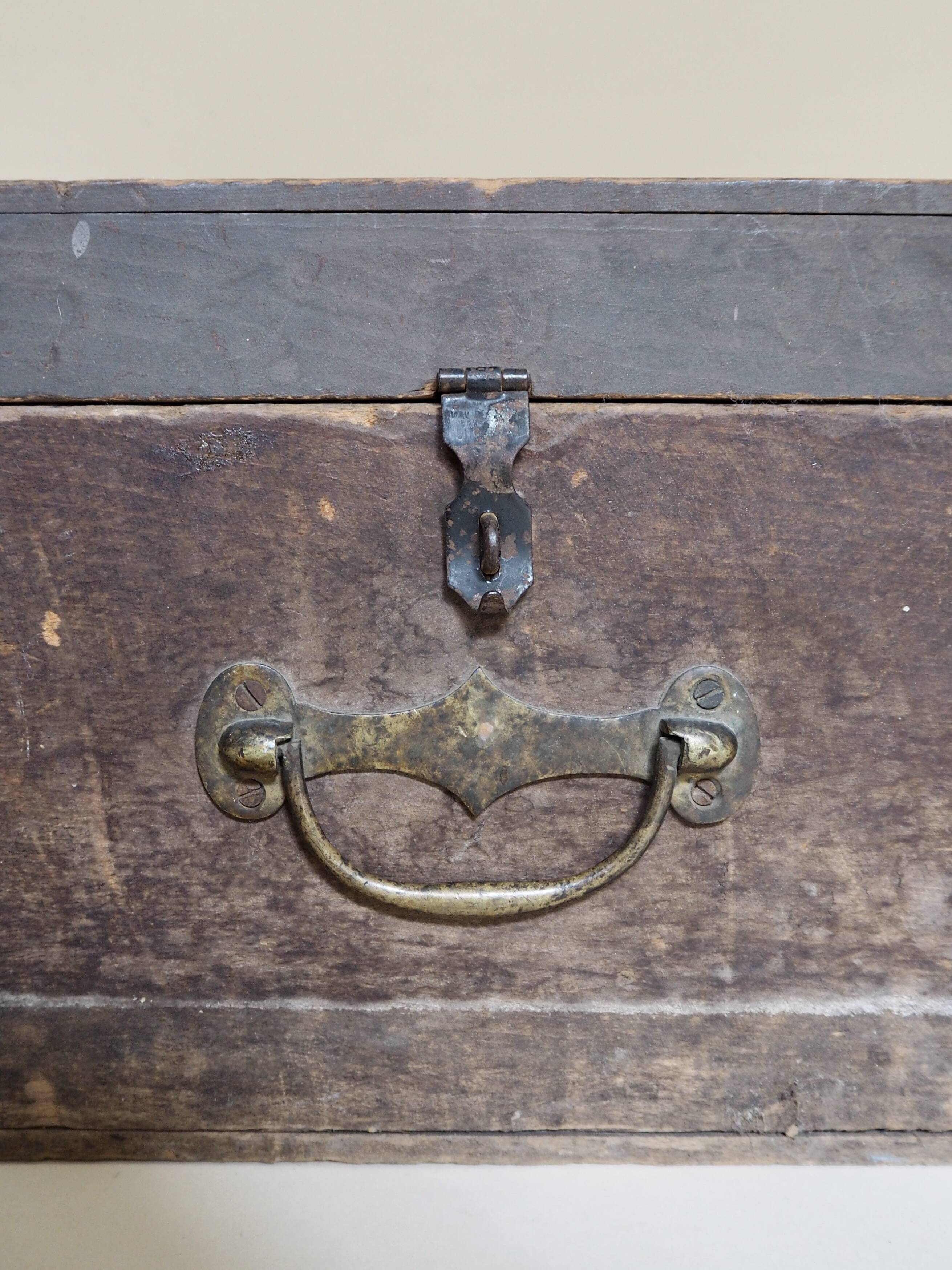 Old wooden workshop box from 1950
