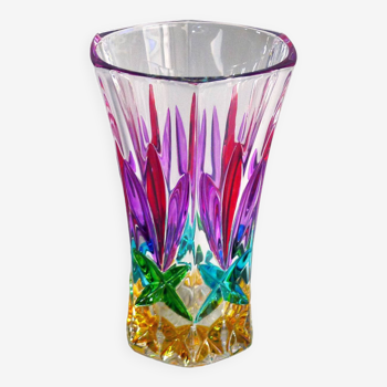 Petit vase cristal coloré