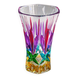 Petit vase cristal coloré