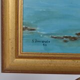 Oil on marine canvas