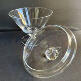 Large covered compote bowl – plain blown crystal