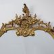 20th Century Ornate metal Louis XVI Wall Mirror with rococo Flourishes, Fra