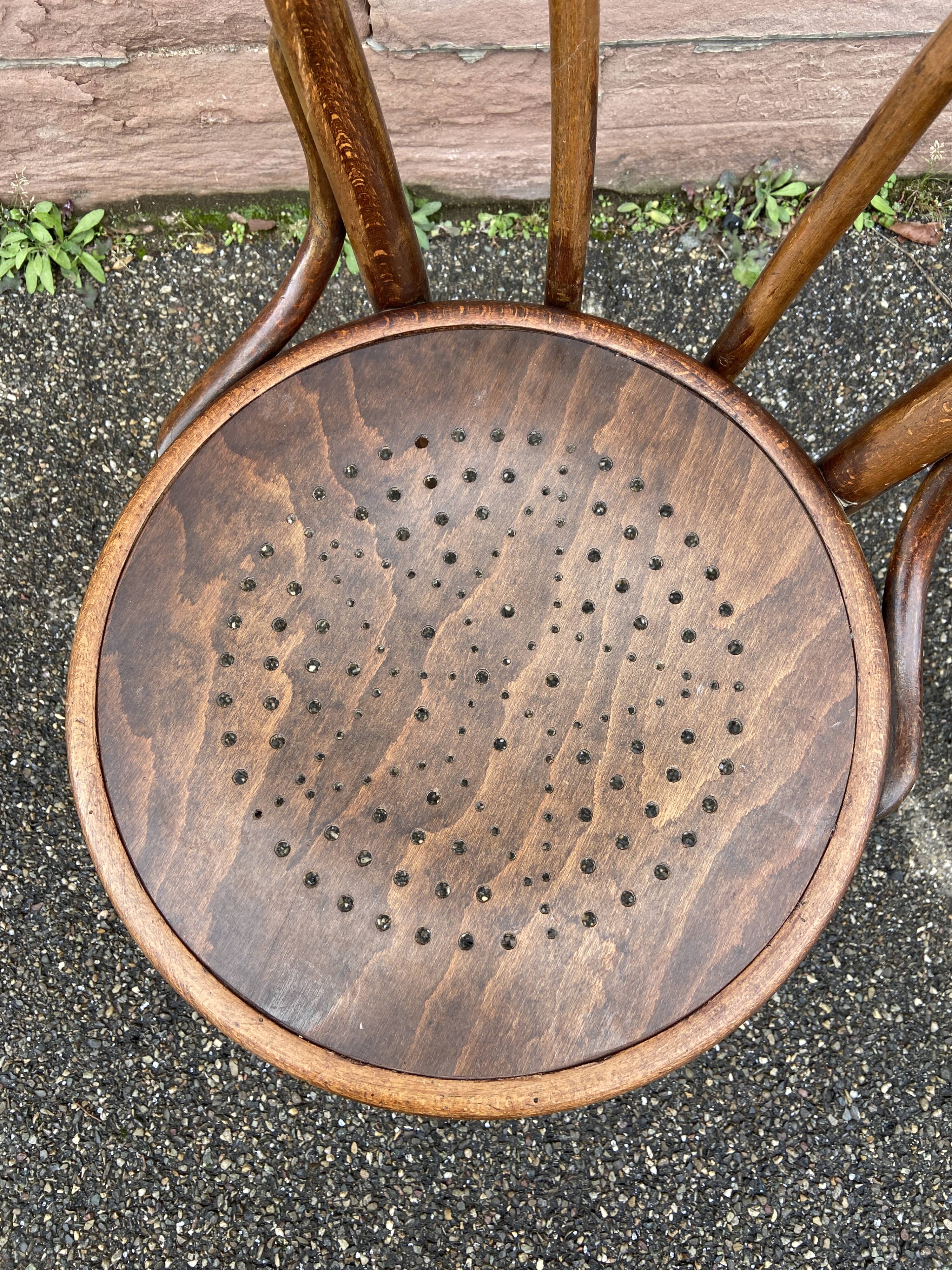 Chaise bistrot café 1920s thonet fischel bois courbé