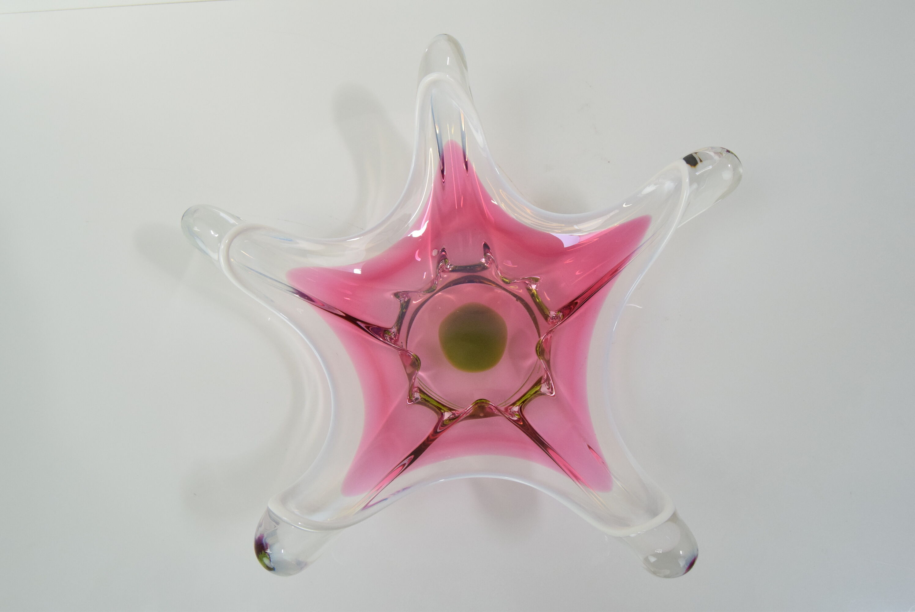 Czech Art Glass Bowl by Josef Hospodka for Chribska Glasswork,1960's.