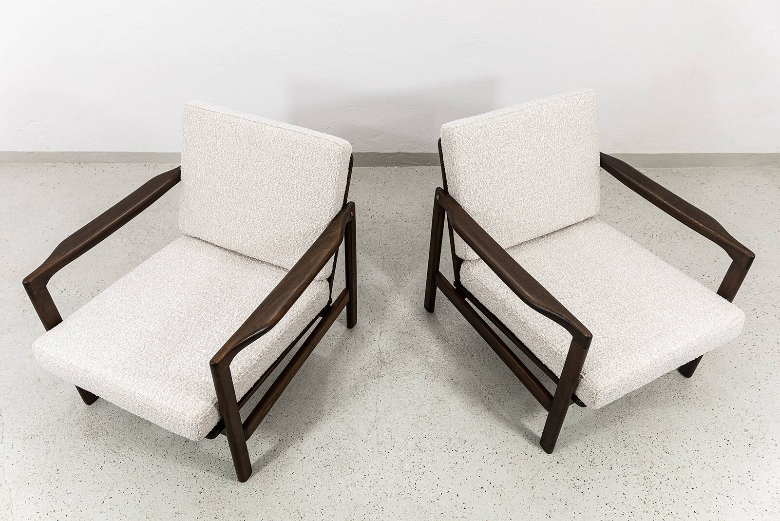 Mid Century Modern Armchairs By Zenon Bączyk, 1960's, Set Of 2