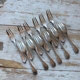 Set of 12 dessert forks, gadroon model