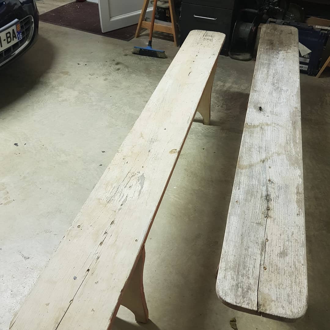 2 Old farm benches