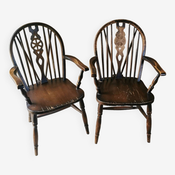 Paire de chaises vintage ercol modèle Windsor