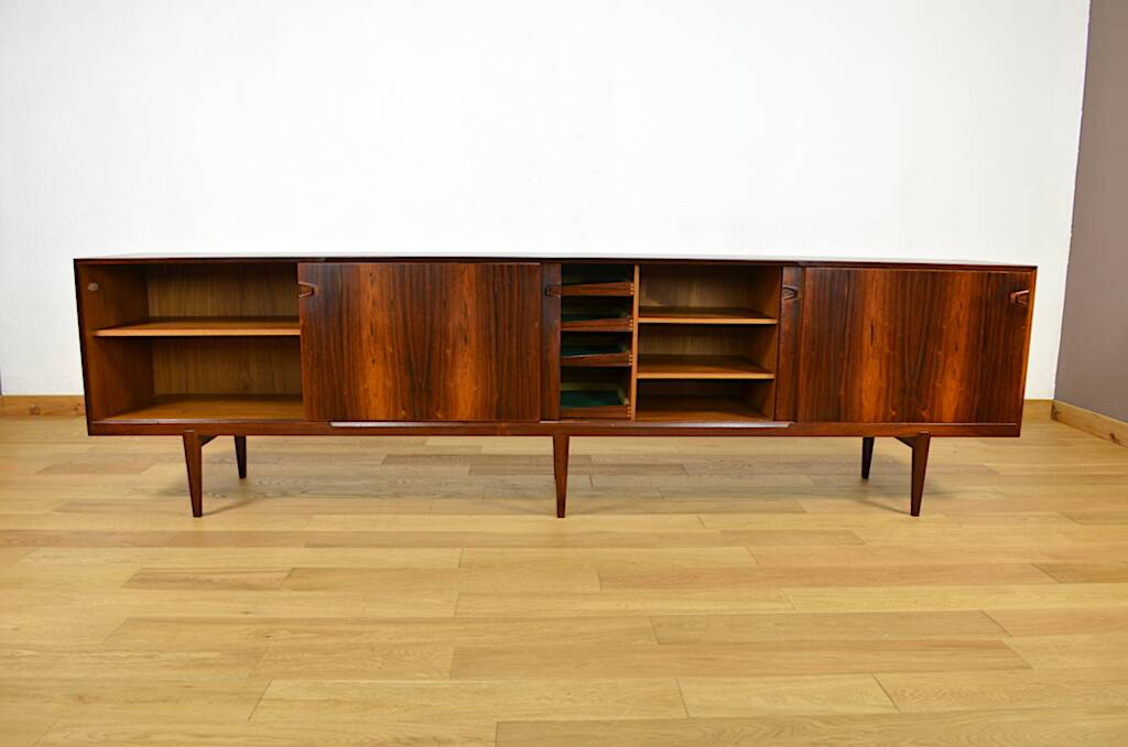 Enfilade Danoise Henry Rosengren Hansen en palissandre de Rio, 1950