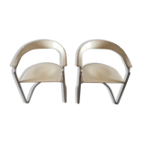 Pair of chairs signed Arrben Italian design canasta