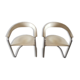 Paire de chaises signées Arrben canasta design italien