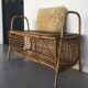 Coffre à jouet en bambou et rotin vintage 1960