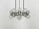 Lustre Spoutnik chromé par Doria, années 1970