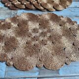 Series of 6 vintage woven placemats