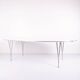Super Ellipse dining table - Model B614 - white laminate - Piet Hein, Bruno Mathsson & Arne Jacobsen - Fritz Hansen