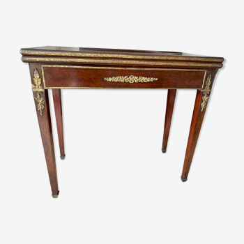 Console, games table Louis XVI style, nineteenth century
