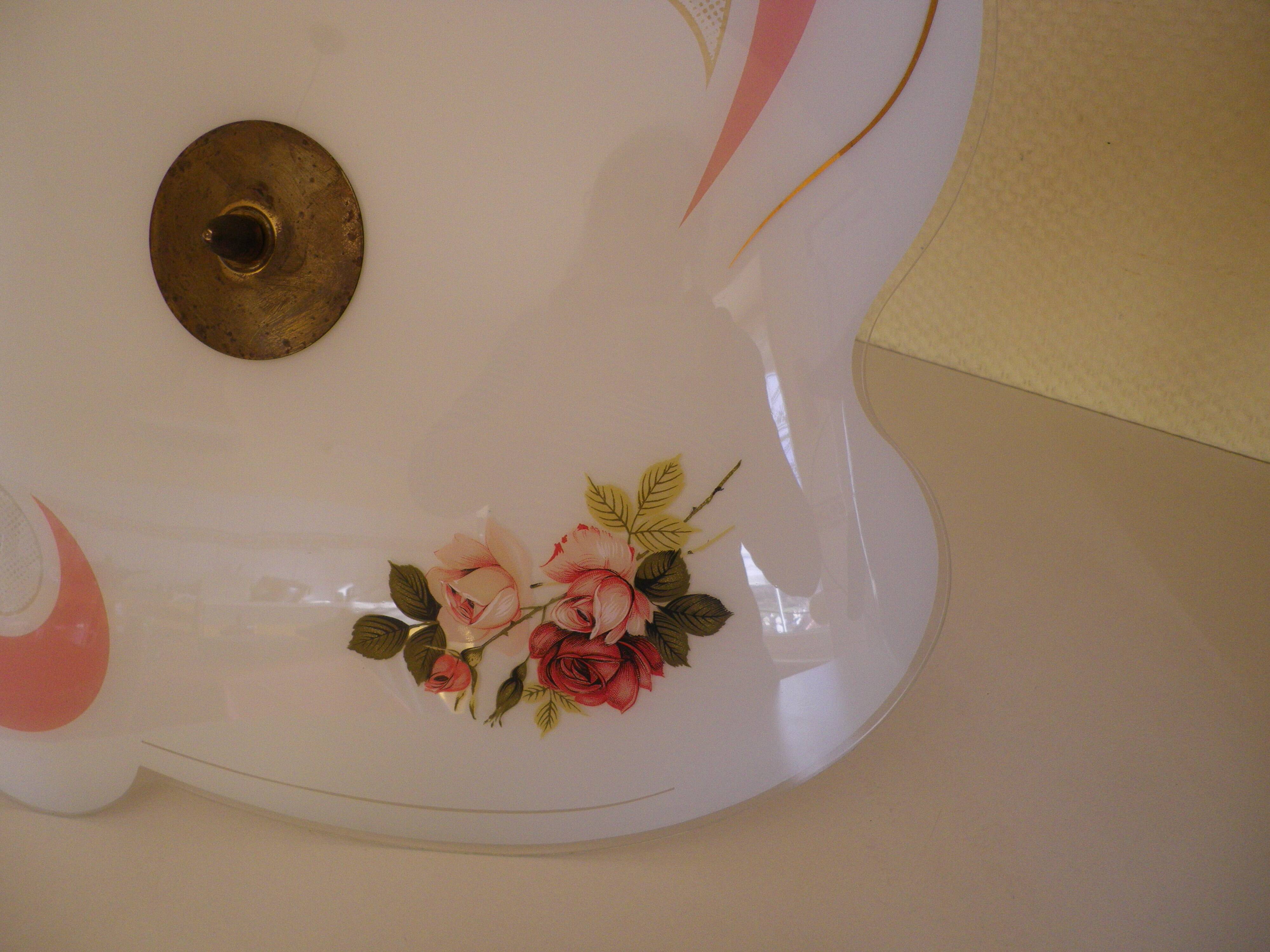 Suspension Mid-Century, Rhodoid, Free Form, Italy, 1950s